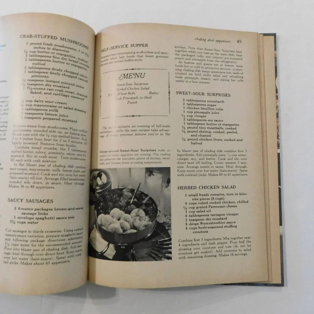 Better Homes and Gardens Fondue and Tabletop Cooking 1971 Vintage HB Cookbook